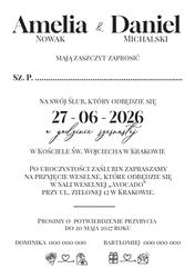 Zaproszenia Amber - wzór 6