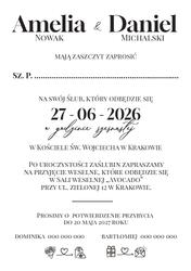 Zaproszenia Amber - wzór 8