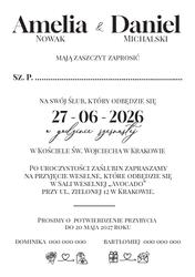 Zaproszenia Amber - wzór 10