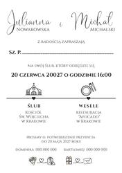 Zaproszenia Dakota - wzór 1