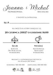 Zaproszenia Dakota - wzór 1