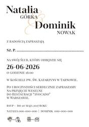 Zaproszenia Dakota - wzór 4