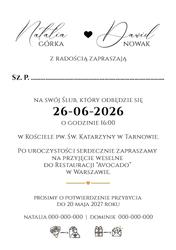 Zaproszenia Dakota - wzór 5