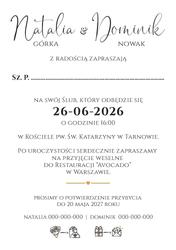 Zaproszenia Dakota - wzór 5