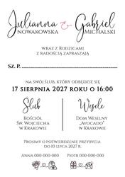 Zaproszenia Paloma - wzór 30