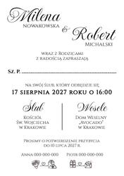 Zaproszenia Paloma - wzór 33