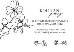 Zaproszenia Elodie - wzór 1