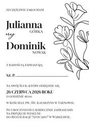 Zaproszenia Elodie - wzór 2