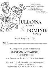 Zaproszenia Elodie - wzór 3