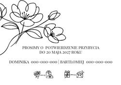 Zaproszenia Elodie - wzór 4