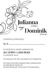 Zaproszenia Elodie - wzór 5