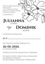 Zaproszenia Elodie - wzór 6