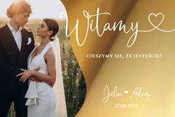 Lustrzana tablica powitalna ze zdjęciem - wzór 2