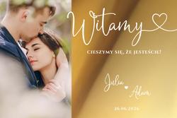 Lustrzana tablica powitalna ze zdjęciem - wzór 4