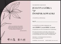 Zaproszenia Greta - wzór 1