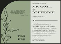 Zaproszenia Greta - wzór 2