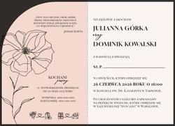 Zaproszenia Greta - wzór 3