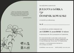 Zaproszenia Greta - wzór 4