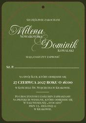 Zaproszenia Jowita - wzór 1