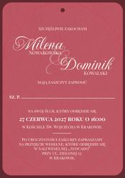 Zaproszenia Jowita - wzór 3