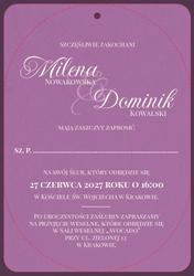 Zaproszenia Jowita - wzór 6