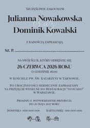 Zaproszenia Lila - wzór 1