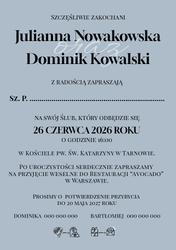 Zaproszenia Lila - wzór 1