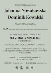 Zaproszenia Lila - wzór 2