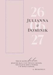 Zaproszenia Lila - wzór 3