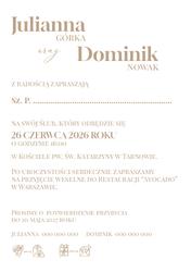 Zaproszenia Artemis - wzór 4