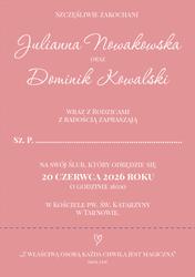 Zaproszenia Ester - wzór 3