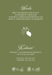 Zaproszenia Ester - wzór 4