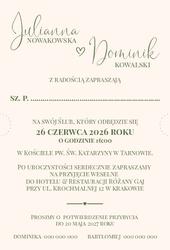 Zaproszenia Koleta - wzór 1