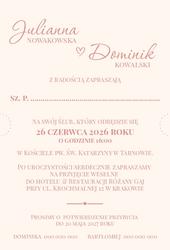 Zaproszenia Koleta - wzór 2