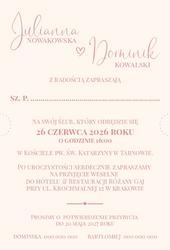 Zaproszenia Koleta - wzór 2