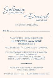 Zaproszenia Koleta - wzór 3