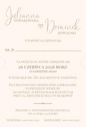 Zaproszenia Koleta - wzór 4