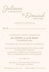 Zaproszenia Koleta - wzór 4