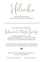 Zaproszenia Maura - wzór 3