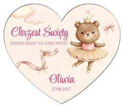 Magnesy z podziękowaniem Chrzest - wzór 3
