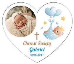 Magnesy z podziękowaniem Chrzest białe - wzór 2