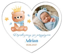 Magnesy z podziękowaniem Chrzest białe - wzór 4