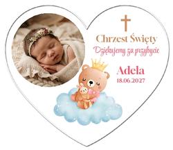 Magnesy z podziękowaniem Chrzest białe - wzór 5