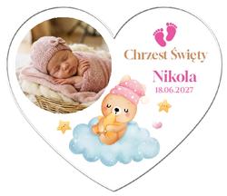 Magnesy z podziękowaniem Chrzest białe - wzór 9