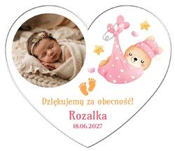 Magnesy z podziękowaniem Chrzest białe - wzór 10