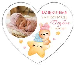 Magnesy z podziękowaniem Chrzest białe - wzór 12