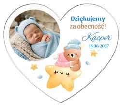 Magnesy z podziękowaniem Chrzest białe - wzór 13