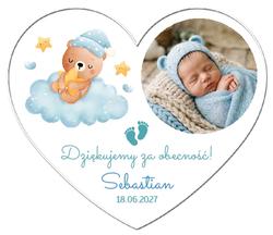 Magnesy z podziękowaniem Chrzest białe - wzór 14