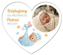 Magnesy z podziękowaniem Chrzest białe - wzór 15