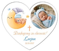 Magnesy z podziękowaniem Chrzest białe - wzór 16